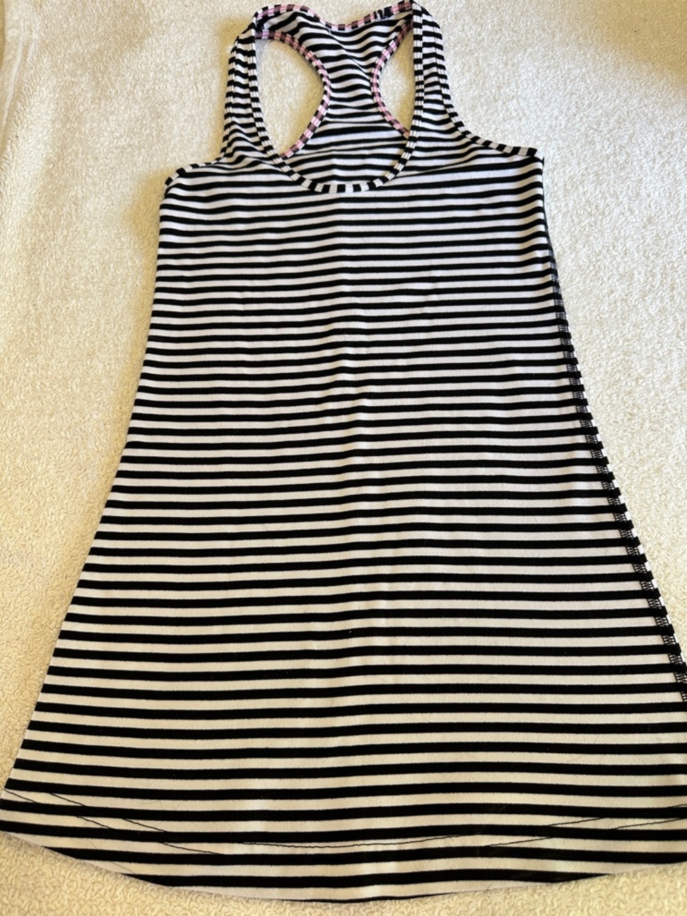 Black and White Striped Racerback Tank size 2 ( no tags anymore)